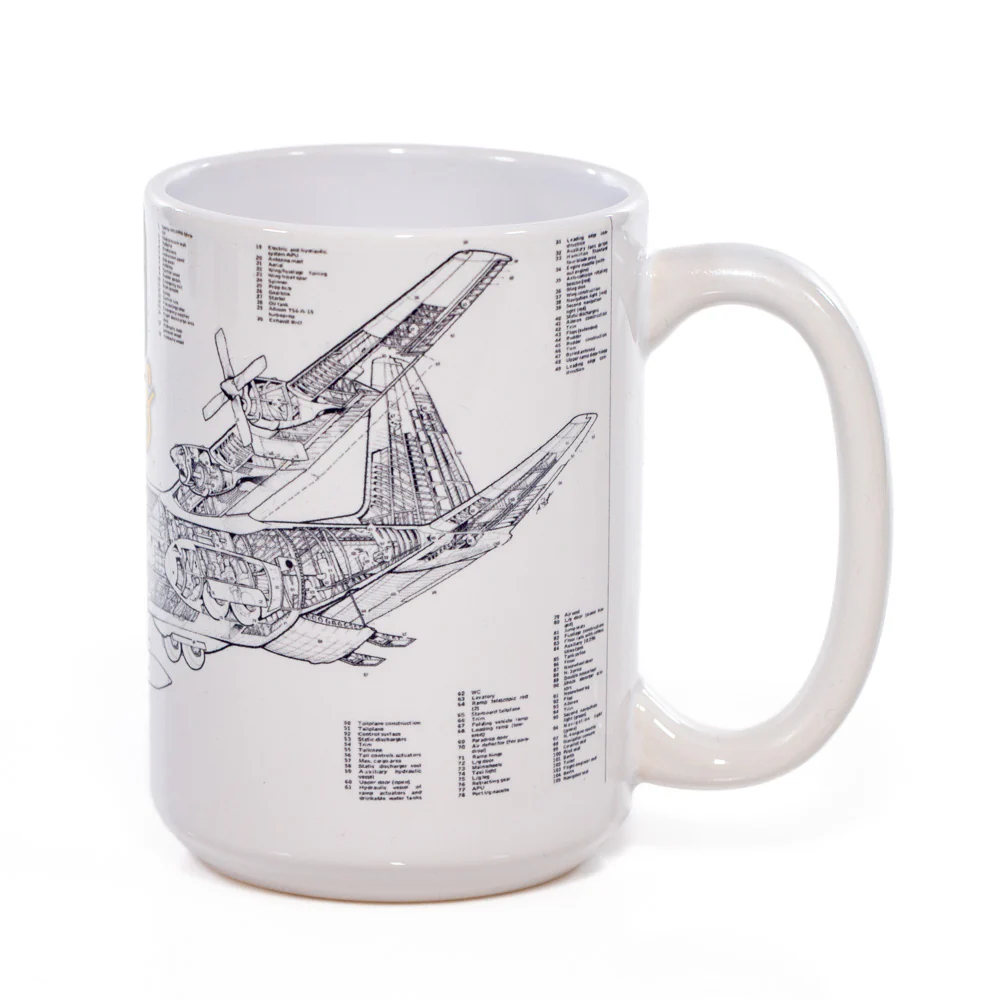C-130 Hercules Blueprint Mug - Image 3