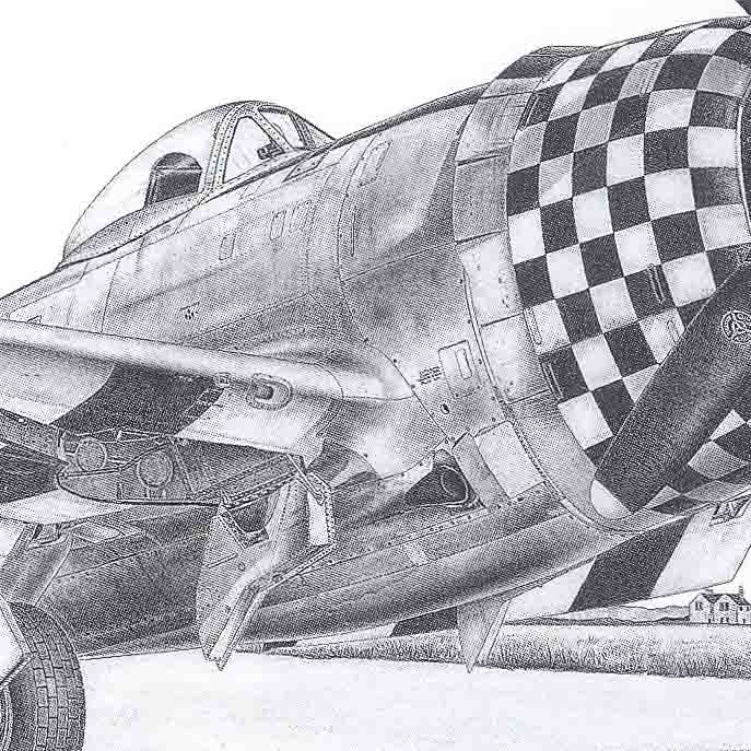 Kinsley P-47 Small Matted Print - Image 2