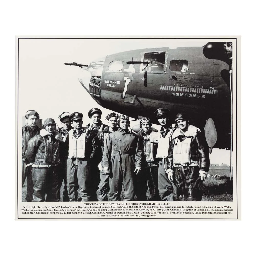 Memphis Belle Crew With Nose Art Reproduction Photo