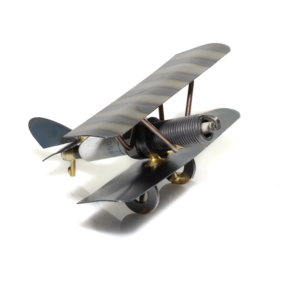 Spark Plug Biplane Sculpture - Image 3